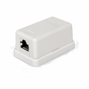 Registro terminal de datos/Roseta con 1 conector RJ45 Cat 6 UTP hembra