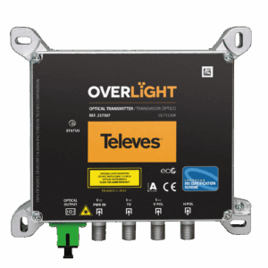 Transmisor óptico Overlight CWDM Uso interior, DAB/UHF/SAT, 1530nm, Po 9dBm