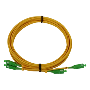 Latiguillo duplex de fibra óptica SC/APC, monomodo (SM), LSFH y Euroclase Dca de interior